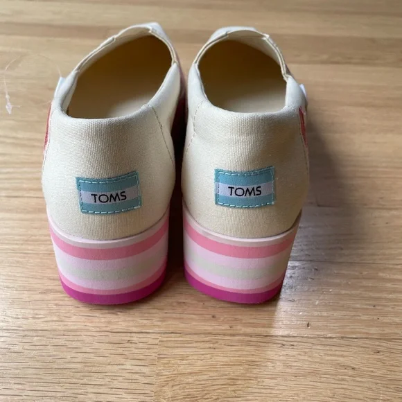 TOM’S Alpargata Platform Slip On Shoes Size 11 in Excellent Condition - Picture 8 of 15